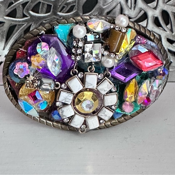 Rubyrudi Artist Artisan Repurposed Belt Buckle | Western Rockabilly Up Cycled main image 6